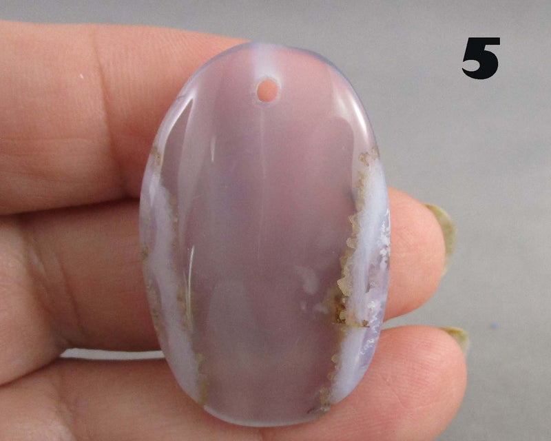 You Choose!  Blue Lace Agate Drilled Pendants