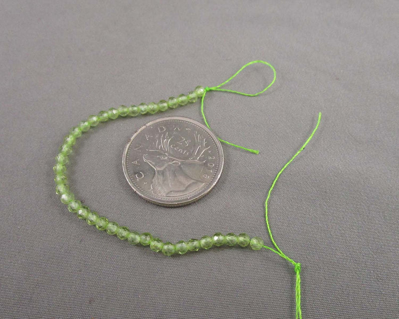 Peridot Beads Faceted Round 3mm (C414)