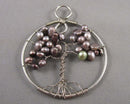 Peacock Blue Pearl Gemstone Pendant (Vintage) H076-12