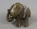 Rhinestone Elephant Stretch Ring (Vintage) H076-13