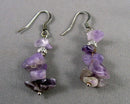 Amethyst Gemstone Earrings Vintage H076-14