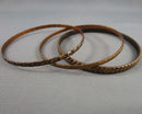 Set of 3 Copper Bangles (Vintage) H076-15