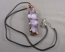 Amethyst Gemstone Pendant Necklace (Vintage) H076-19