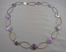 Amethyst Gemstone Necklace (Vintage) H077-1