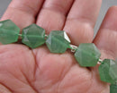 Hexagon Cut Aventurine Beads 12mm C105
