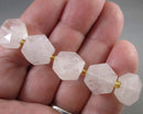 Hexagon Cut Quartz Beads 12mm C164