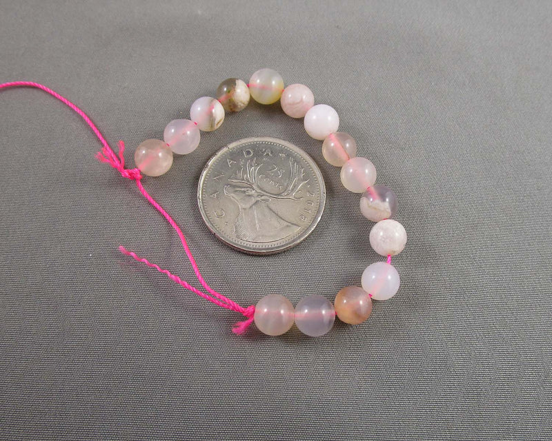 Flower Agate Beads Round (Various Sizes)