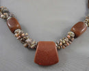 Red Goldstone Necklace (Vintage) H078-3
