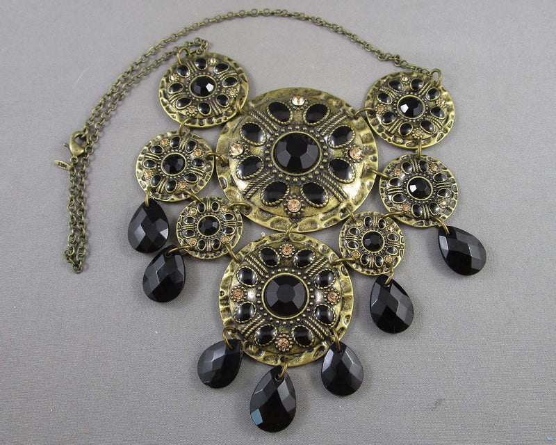 Vintage Boho Necklace (Brass) B076-1