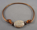 Fossil Stone & Copper Bracelet (Vintage) H078-6