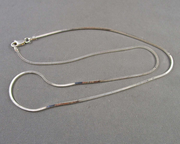 1.1mm Herringbone Chain Sterling Silver 925 (Vintage) B076-3