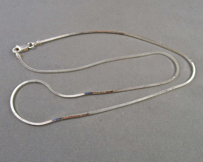 1.1mm Herringbone Chain Sterling Silver 925 (Vintage) B076-3