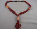 Carnelian Gemstone  Necklace (Vintage) H078-12