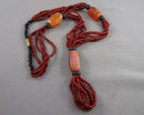 Carnelian Gemstone  Necklace (Vintage) H078-12