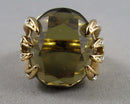 Smoky Quartz Gemstone Ring Size 7 (Vintage) H079-6
