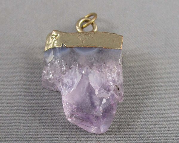 Amethyst Gemstone Pendant (Vintage) B002-4