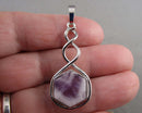 Amethyst Gemstone Pendant (Vintage) H079-12
