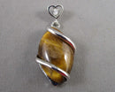 Tiger Eye Gemstone Pendant (Vintage) H079-15