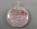 Fire Quartz Gemstone Pendant (Vintage) H080-9