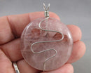Fire Quartz Gemstone Pendant (Vintage) H080-9