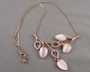 Cat's Eye & Rhinestone Pendant Necklace (Vintage) H080-10
