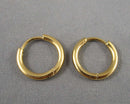 18K Gold Plated Stainless Steel Huggie Hoop Earrings 1 pair C124