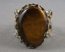 Tiger Eye Gemstone Ring (Vintage) H080-17