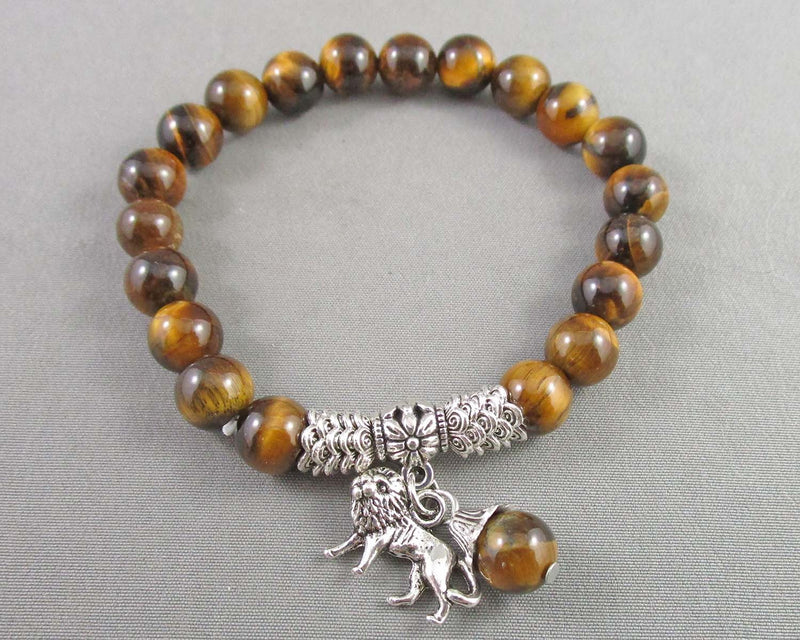 Lion Animal Totem Tiger Eye Bracelet 1pc C359