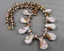Shell Gemstone Necklace (Vintage) H081-2