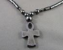 Hematite Ankh Pendant Necklace (Vintage) H081-3