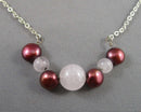 Pearl & Quartz Gemstone Necklace (Vintage) H081-14