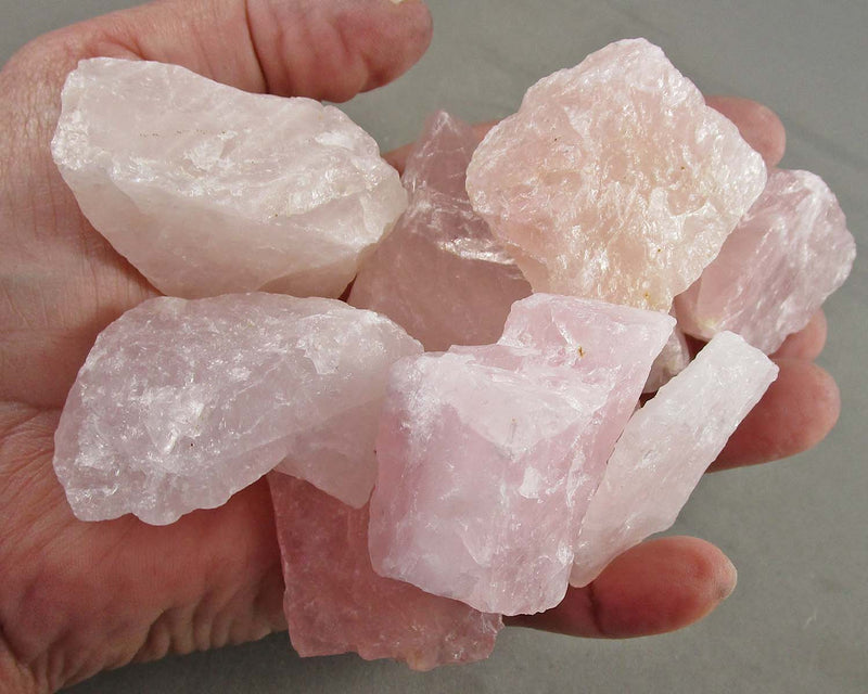 Rose Quartz Crystals Raw 3pcs H080**