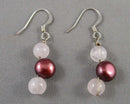 Pearl & Quartz Gemstone Earrings (Vintage) H081-15