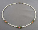 Peridot & Shell Necklace (Vintage) B081-21