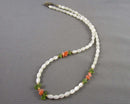 Peridot & Shell Necklace (Vintage) B081-21