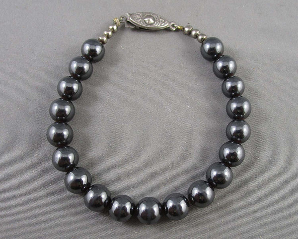 Hematite Gemstone Bracelet (Vintage) H057-22