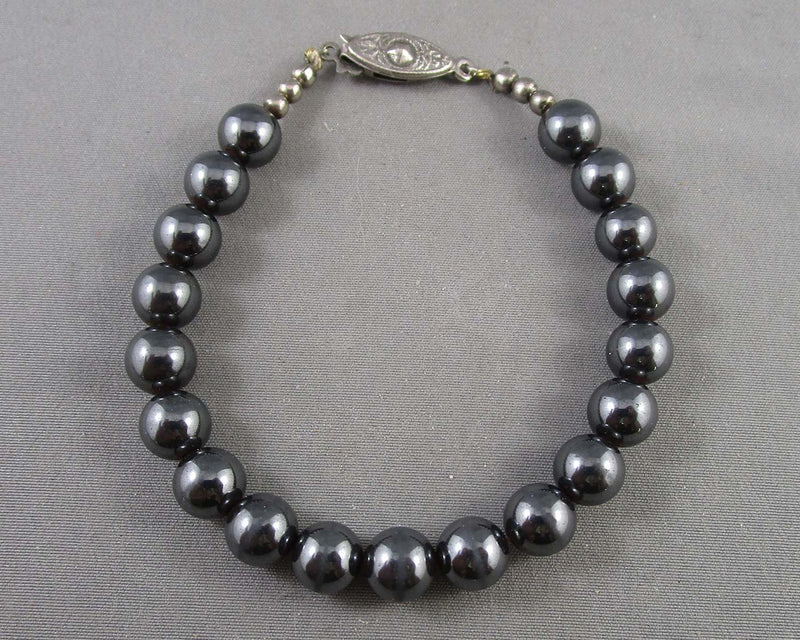 Hematite Gemstone Bracelet (Vintage) H057-22