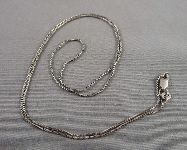 0.6mm Box Chain Sterling Silver 925 (Vintage) B047-2