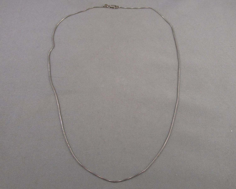 0.6mm Box Chain Sterling Silver 925 (Vintage) B047-2