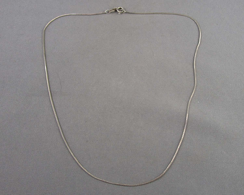 0.6mm Box Chain Sterling Silver 925 (Vintage) B047-3