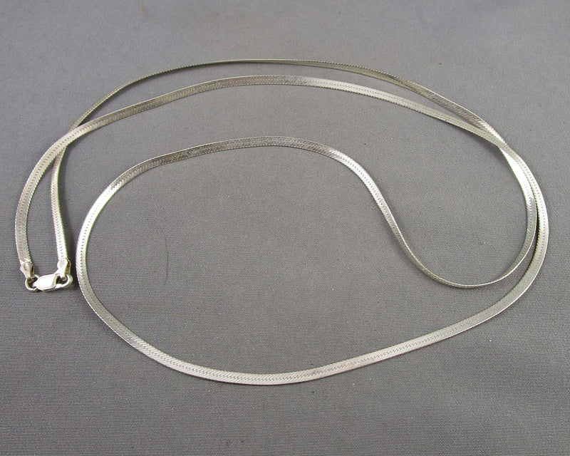 2.5mm Herringbone Chain Sterling Silver 925 (Vintage) B047-4
