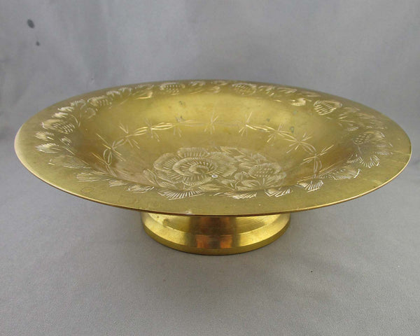 Brass Bowl Engraved (Vintage)