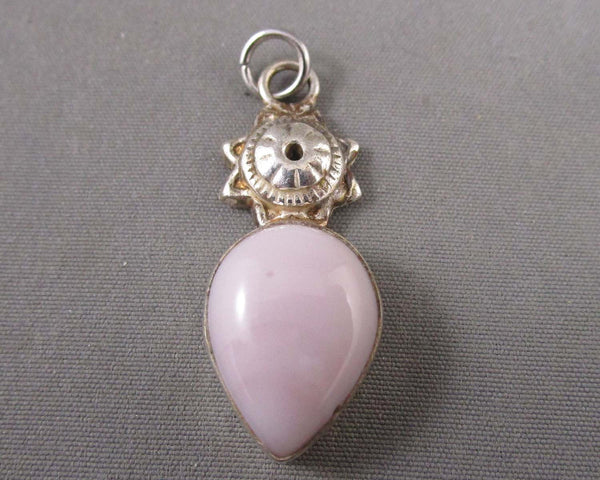 Pink Opal Sterling Silver Pendant (Vintage) H058-4