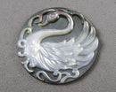 Black Lip Shell Swan Cabochon 25mm Z040