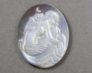 Black Lip Shell Mermaid Cabochon 25mm Z056