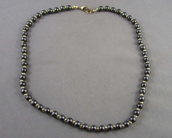 Hematite Necklace Vintage H058-11