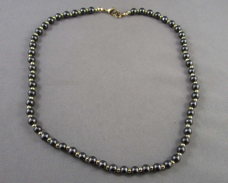 Hematite Necklace Vintage H058-11