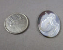 Black Lip Shell Mermaid Cabochon 25mm Z056