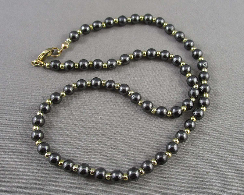 Hematite Necklace Vintage H058-11