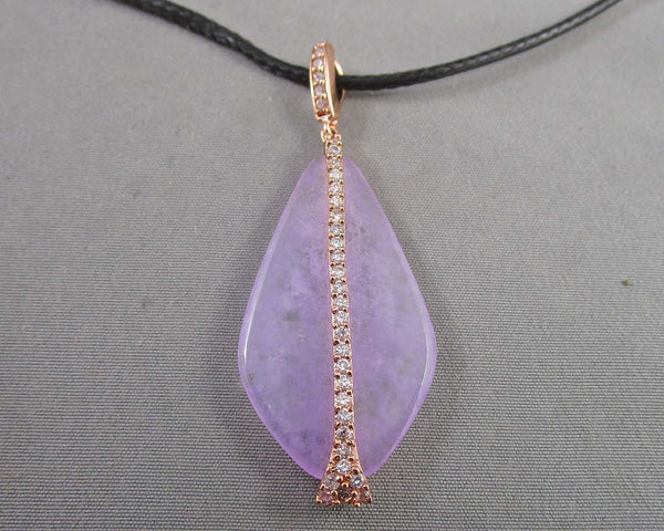 Amethyst Pendant Necklace (Vintage) H058-14